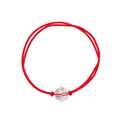 Rotes Schutzarmband für Kinder mit funkelnder Perle – Verstellbares Neugeborenen-Armband mit Swarovski-ähnlicher Perle – Wasserdichtes Geschenk zur Taufe, Babyparty oder Geburt von Do.Dreamss