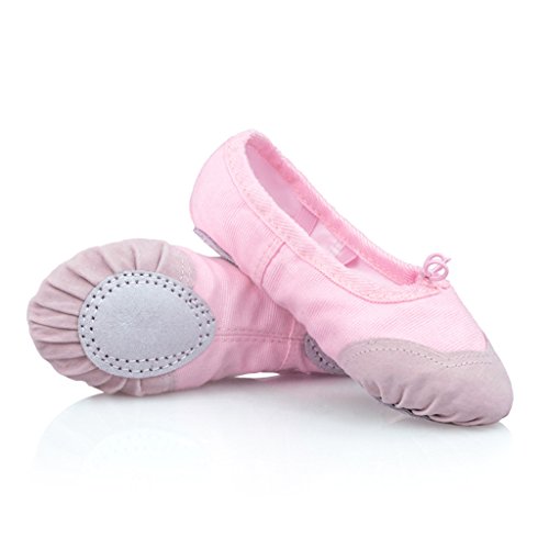 DoGeek Ballettschuhe Gymnastikschuhe Mädchen Tanzschuhe Damen Ballettschläppchen Ballerinas Kinder,Rosa,38 (Bitte bestellen Sie eine Nummer grösser) von DoGeek