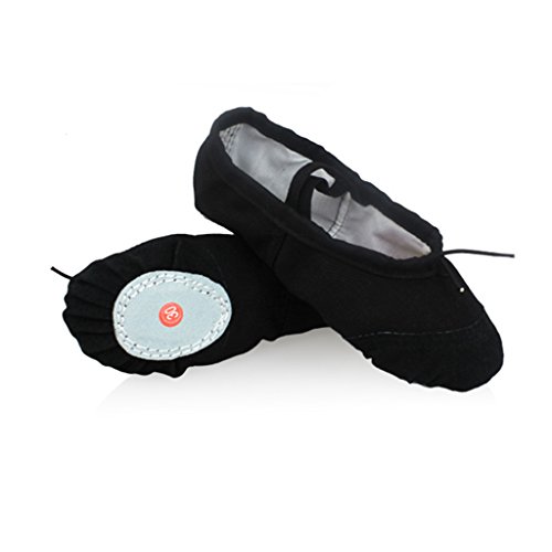 DoGeek Ballettschuhe Gymnastikschuhe Mädchen Tanzschuhe Damen Ballettschläppchen Ballerinas Kinder,Schwarz,30 (Bitte bestellen Sie eine Nummer grösser) von DoGeek