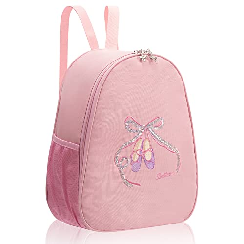 DoGeek Balletttasche Handtasche Rosa Schulranzen Dance Kinder Mädchen Bestickt Schulranzen Balletttasche von DoGeek