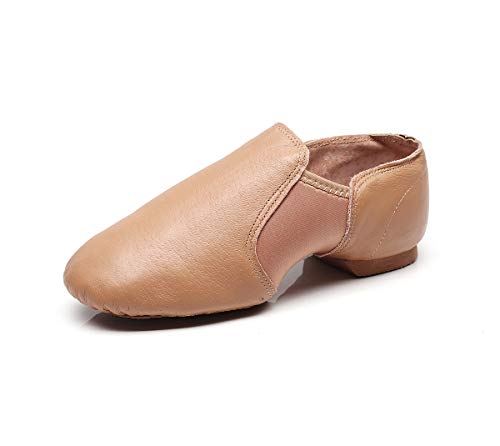 DoGeek Jazzschuhe Damen Tanzschuhe Mädchen aus Weichem Leder Dance Schuhe Geteilter Sohle für Kinder und Erwachsener, 42EU,Braun (Bitte wählen Sie eine größere Größe) von DoGeek