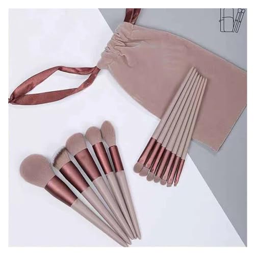 Professionelles Make-up-Pinsel-Set, weiches Fell, Beauty, Lidschatten, Foundation, Rouge, Kosmetikpinsel, 13-teilig von DoRysk