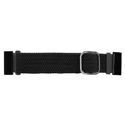 Doact Uhrenarmband, 26 Mm Schnallenverschluss, Dehnbar, Absorbiert Schweiß, 22 Mm Geflochtenes Uhrenarmband für Herren für den Alltag (BLACK) von Doact