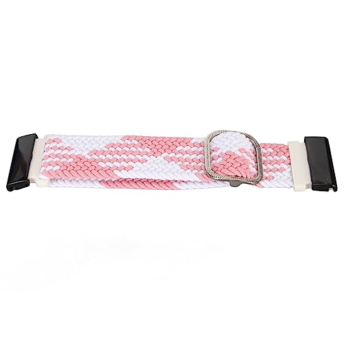 Doact Uhrenarmband, Schnell Trocknendes 22-mm-Armband, Verstellbares Elastisches Uhrenarmband für den Außenbereich (Rosa Weiß) von Doact