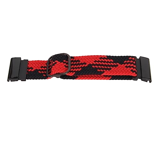 Doact Uhrenarmband, Schnell Trocknendes 22-mm-Armband, Verstellbares Elastisches Uhrenarmband für den Außenbereich (rot schwarz) von Doact