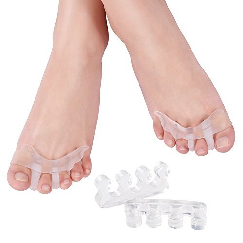 Doact Zehen Separator Zehenspreizer Hallux Valgus Set (2 Paar) Zehen-Separatoren für Frauen und Männer Bunion, Schmerz von Hallux valgus, Hammerzehe und Krallen Zehen von Doact