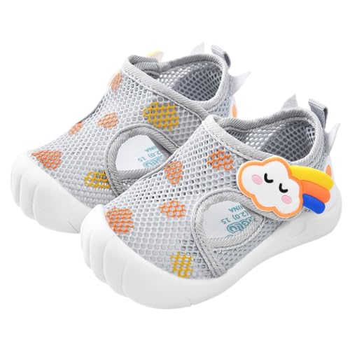 Non-Slip Baby Breathable Shoes for Spring and Summer, Toddler Baby Shoes Girl Boy Breathable Mesh Sneakers Walking Shoes (Grey,Inner Length 13cm/5.11in) von Doandcan