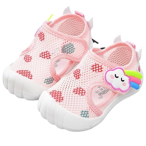 Non-Slip Baby Breathable Shoes for Spring and Summer, Toddler Baby Shoes Girl Boy Breathable Mesh Sneakers Walking Shoes (pink,Inner Length 11.5cm/4.52in) von Doandcan