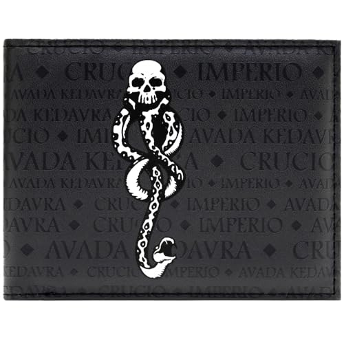 H.P. Unforgivable Curses Nagini Geldbörse/Geldbeutel Bi-Fold ID & Kartenhalter, Schwarz von Dobby