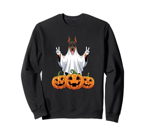 Dobermann Pinscher Ghost Pumpkin Boo Halloween Herren Damen Sweatshirt Dobermann Pinscher Ghost Pumpkin Boo Halloween Herren Damen Sweatshirt von Doberman Pinscher Halloween Ghost Pumpkin Outfits