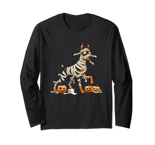 Dobermann Pinscher Mama Kürbis Halloween Kinder Herren Damen Langarmshirt Dobermann Pinscher Mama Kürbis Halloween Kinder Herren Damen Langarmshirt von Doberman Pinscher Lover Halloween Outfits Boy Girl