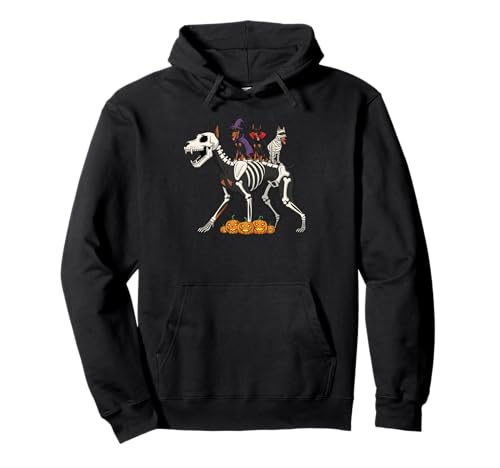 Dobermann Pinscher Skelett Mama Hexe Halloween Herren Damen Pullover Hoodie von Doberman Pinscher Lover Halloween Outfits Boy Girl
