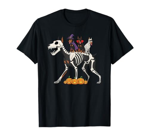 Dobermann Pinscher Skelett Mama Hexe Halloween Herren Damen T-Shirt Dobermann Pinscher Skelett Mama Hexe Halloween Herren Damen T-Shirt von Doberman Pinscher Lover Halloween Outfits Boy Girl