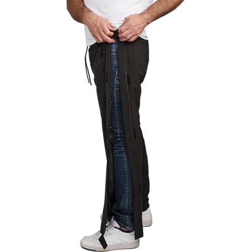 Dobsom Cologne Premium Regenhose Herren I Wasserdicht & Schmutzabweisend I Winddichte Überzieh-Hose I 2 Wege Reißverschluss, Seitlich zu Öffnen I Fahrradhose, Wanderhose, Rehahose, Trekkinghose von Dobsom