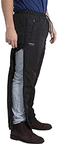 Dobsom Comfort Reha-Hose Kinder gefüttert I Winter Sporthose Trainingshose mit durchgehendem Reißverschluss I Aufwärmhose Wintersport Funktionshose I Outdoor Überzieh Hose (120) von Dobsom