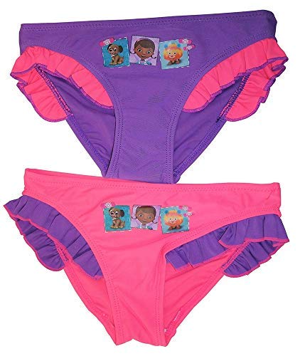 Doc McStuffin Mädchen Bade-Slips 2er Set lila/pink für Kinder Verschiedene Größen (110) von Doc McStuffin