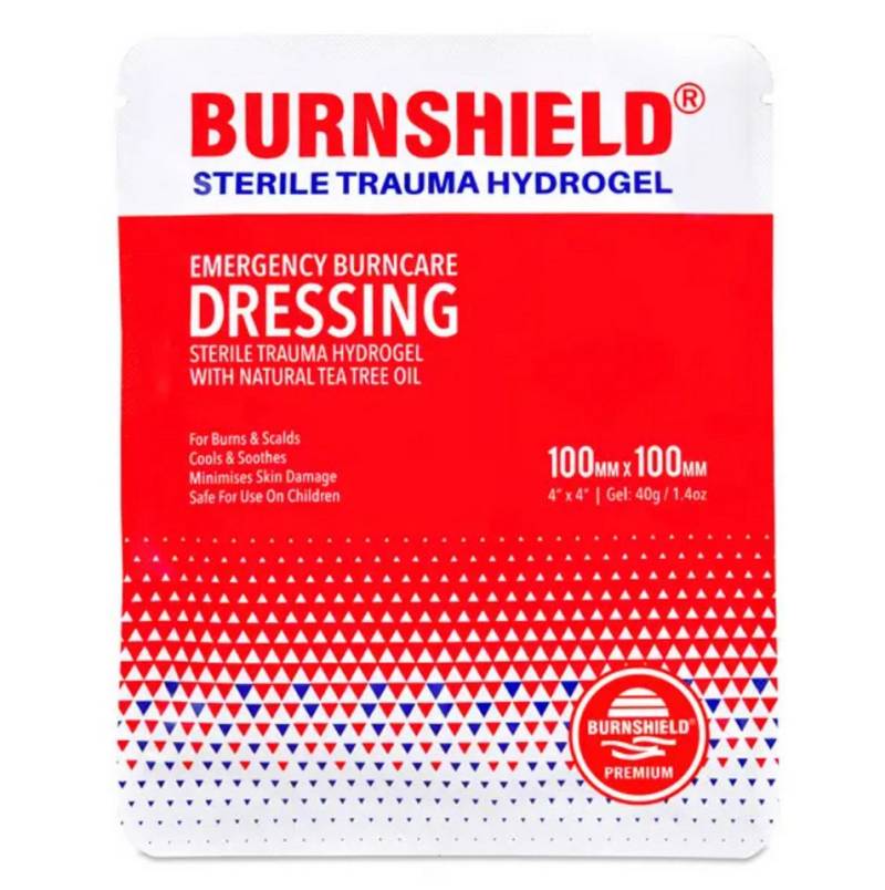 Burnshield Erste-Hilfe-Set Burnshield sterile Kompressen in verschiedene Größen, (Professionelles Set für Brandverletzungen, 1 St), Flexibles Material, Steril verpackt, Antibakterielle Wirkung von Burnshield