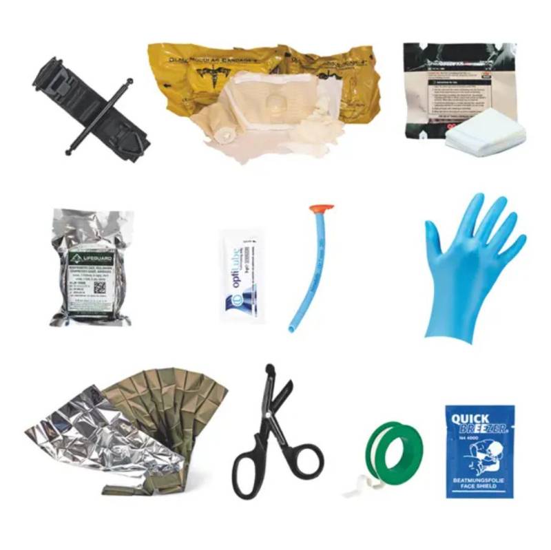 DocMed Erste-Hilfe-Set Erweitertes IFAK-Füllsortiment, (Individual First Aid Kit, 1 St), Kompakt, Enthält bewährte Notfallkomponenten von DocMed