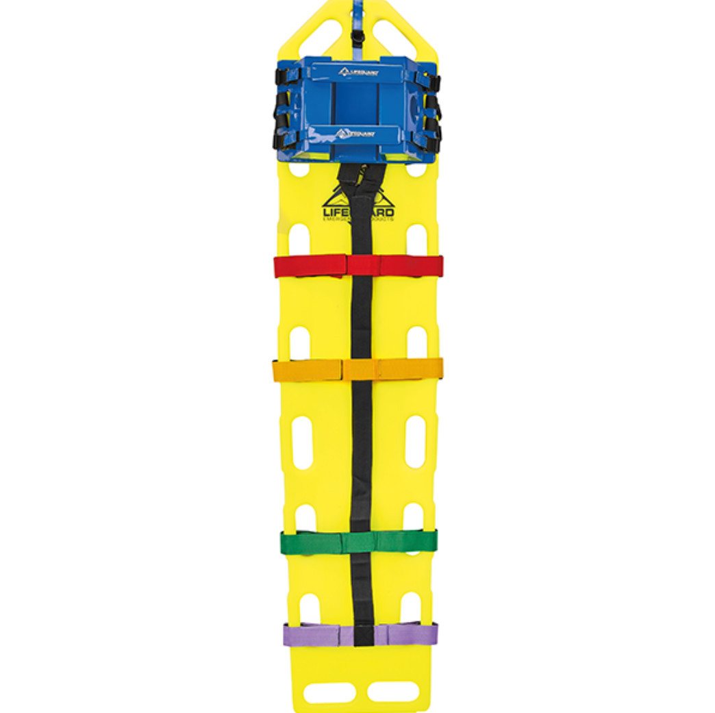 DocMed Erste-Hilfe-Set Lifeguard Spineboard gelb, (Notfall Tragebrett, 1 St), Bis 200 kg belastbar, Röntgendurchlässig von DocMed