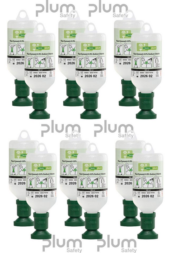 DocMed Erste-Hilfe-Set Plum Augenspülflasche, (200 ml, 500 ml und 1000 ml, 12 St), für flexible Nutzung und unterschiedliche Einsatzorte von DocMed