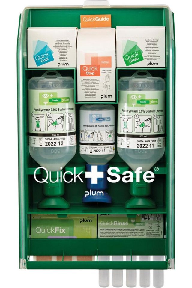 DocMed Erste-Hilfe-Set Plum QuickSafe Complete Erste-Hilfe Box, (Verbandskasten kompakt, 1 St), Transparenter Klappdeckel, Vielseitiger Inhalt von DocMed