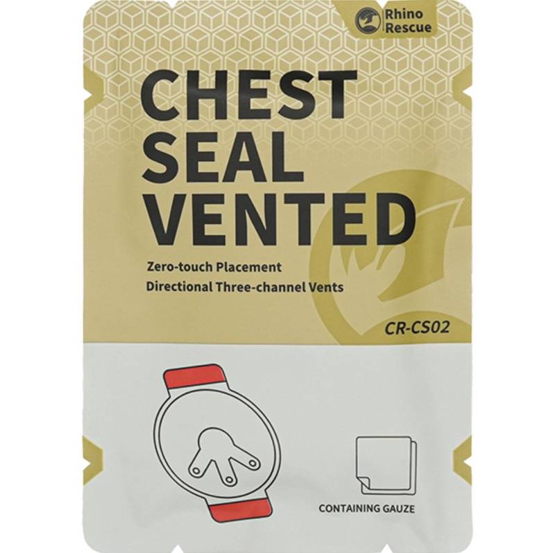 DocMed Erste-Hilfe-Set Rhino Rescue Chest Seal, (Notfall Thoraxpflaster, 1 St), Effektive Abdichtung, Steril verpackt, Flexibles Material von DocMed