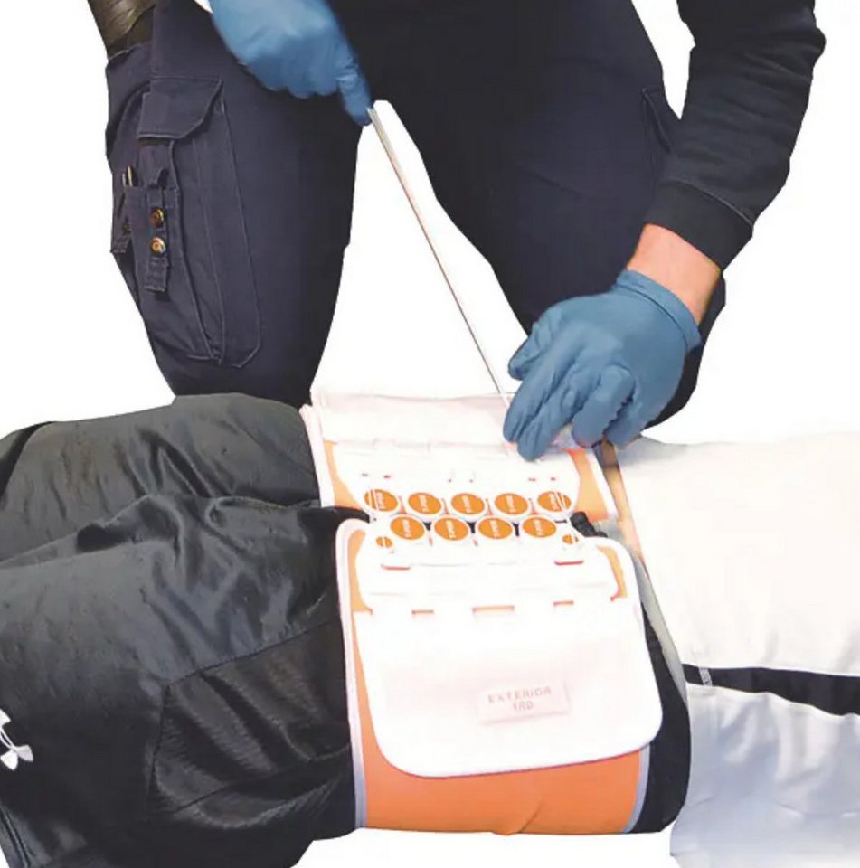 DocMed Erste-Hilfe-Set T-POD Responder Beckenschlingen weiß/orange, (Latexfrei, 1 St), Universelle Passform, Einfache Ein-Personen-Anwendung von DocMed