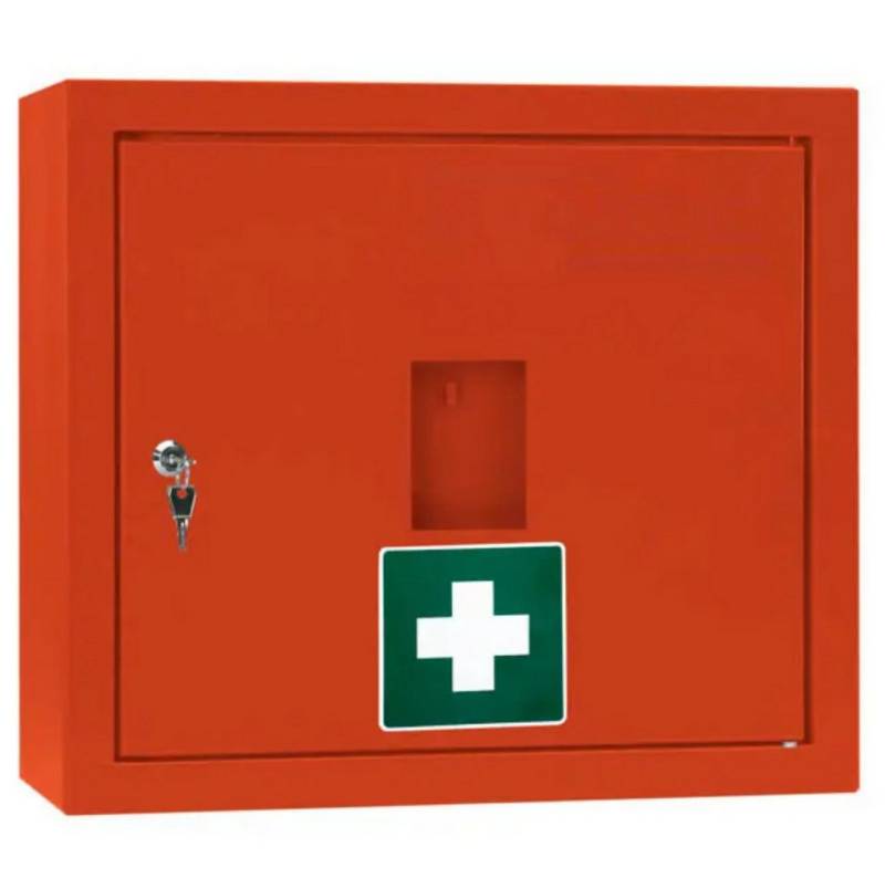 DocMed Erste-Hilfe-Set Verbandschrank Typ 1, (Medizinischer Aufbewahrungsschrank, 1 St), Stabil & standfest, Lieferbar in Weiß von DocMed