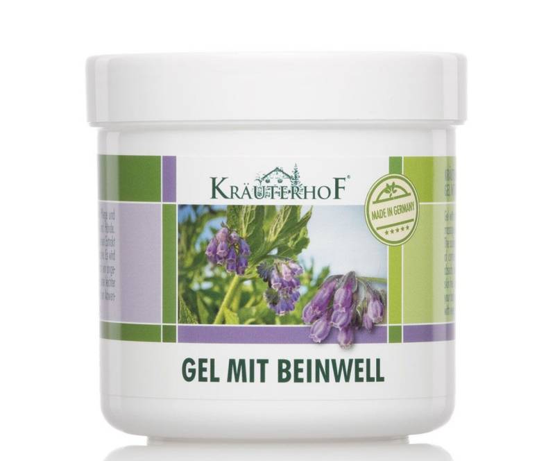 Kräuterhof Körperbalsam KräuterhoF Gel mit Beinwell 250 ml Pflege- und Entspannungsset, 1-tlg., Kühlende Wirkung, hautfreundliche Rezeptur von Kräuterhof