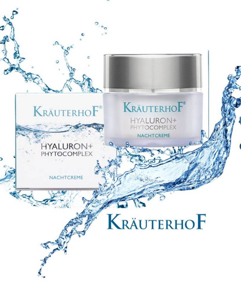 Kräuterhof Nachtcreme KräuterhoF Hyaluron+Phytokomplex Nachtcreme 50 ml Feuchtigkeitspflege mit Hyaluronsäure, 1-tlg. von Kräuterhof