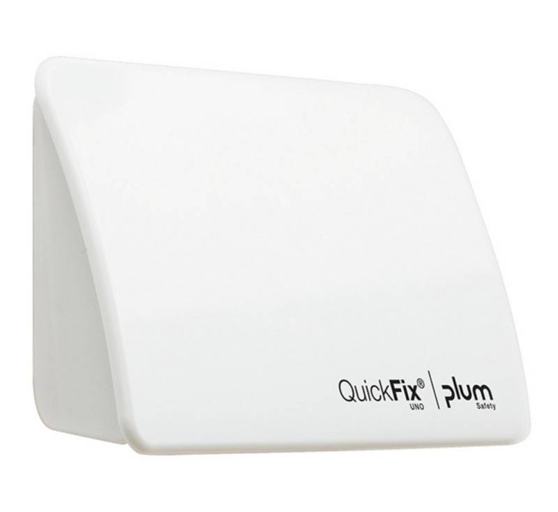 DocMed Pflasterspender Plum QuickFix UNO Pflasterspender, (Kompakter Pflasterspender, 1-tlg., wandmontierbar und nachfüllbar), Schnelle und einfache Anwendung mit nur einer Hand von DocMed