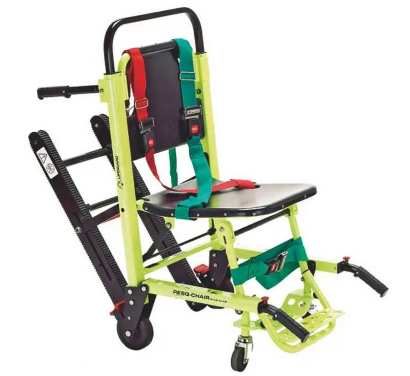 DocMed Transportrollstuhl Lifeguard RESQ-Chair Treppenstuhl, Maximal belastbar bis 227 kg, aus robustem Aluminium von DocMed