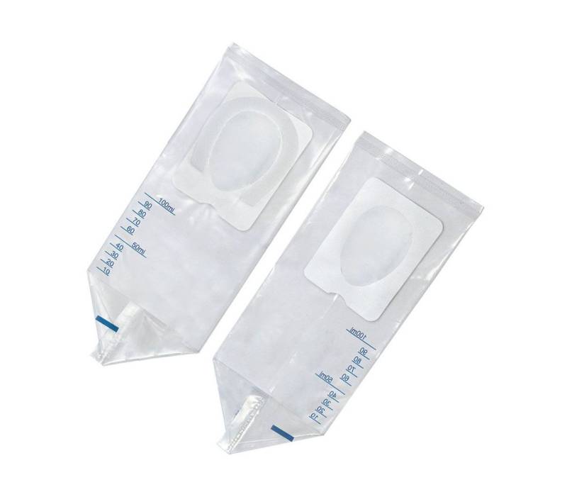 DocMed Urinbeutel 100 ml für Kinder steril (100 Stk) (für hygienische und sichere Anwendung, 100 St., medizinischer Urinbeutel), Hautfreundlich, Steril verpackt von DocMed