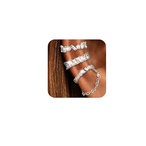 Dochais 3 Paar Ohrringe Damen 14K Gold Plated, Kleine Creolen, Huggie Stecker Ohrringe Set mit Flachen Rückteil 318L Chirurgischen Edelstahl Silber von Dochais