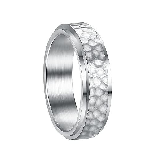 Dochais Ring Herren Damen Edelstahl Außenbreite 6mm bequem, Men Fashion Schmuck Ehering Verlobungsring Freundschaftsring Lifestyle-Ring (11) von Dochais