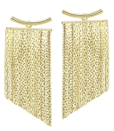 Dochais Dangly Quaste Ohrringe Gold Hypoallergene Dangle Kette Frauen Boho Dangling Ohrring für Party von Dochais