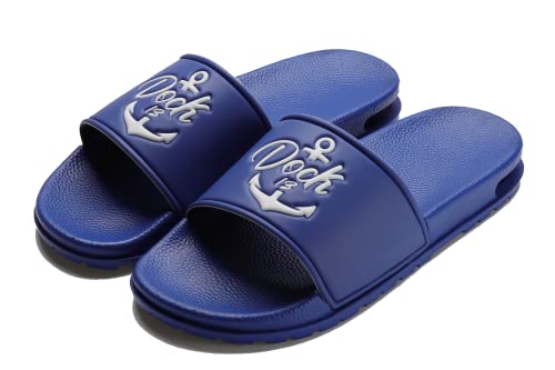 Dock13 Unisex-Erwachsene Badelatschen/Hausschuhe ?Wismar? Blau 44 von Dock13