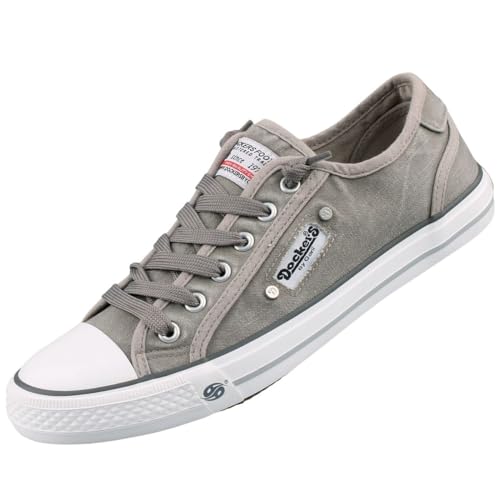 Dockers 42VE201-790430 Damen Leinen Slipper/Kletthalbschuh, Grau (Taupe), 39 EU von Dockers by Gerli