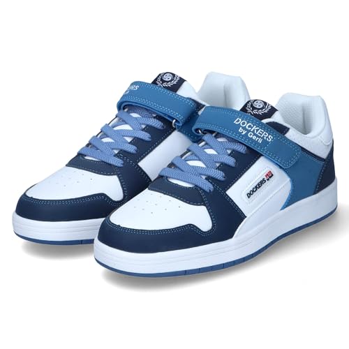 Dockers Kinder Low Sneaker Blau Leder und Synthetik 33 von Dockers by Gerli