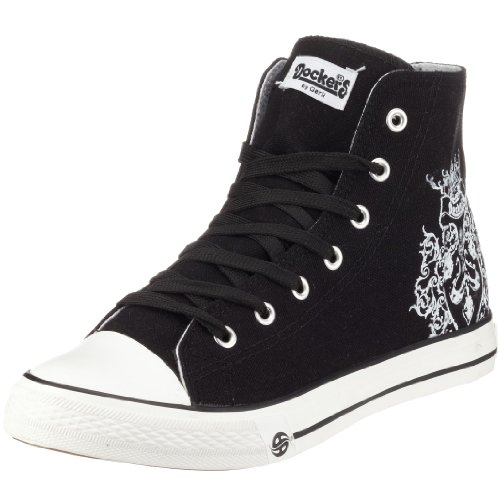 Dockers by Gerli 253041, Unisex - Erwachsene Stiefel, schwarz, (schwarz/weiß 048), EU 47 von Dockers by Gerli