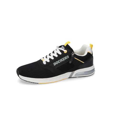 Dockers by Gerli Herren Low-Top Sneaker, Männer Halbschuhe,Freizeit,straßenschuhe,Strassenschuhe,Sportschuhe,Turnschuhe,schwarz,45 EU von Dockers by Gerli