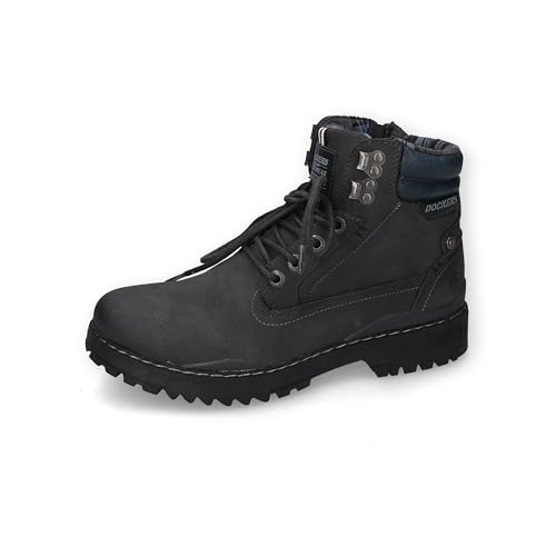 Dockers by Gerli Herren Combat Boots, Männer Stiefeletten,schnürstiefel,Stiefel,Bootee,Booties,halbstiefel,Kurzstiefel,Asphalt,43 EU von Dockers by Gerli