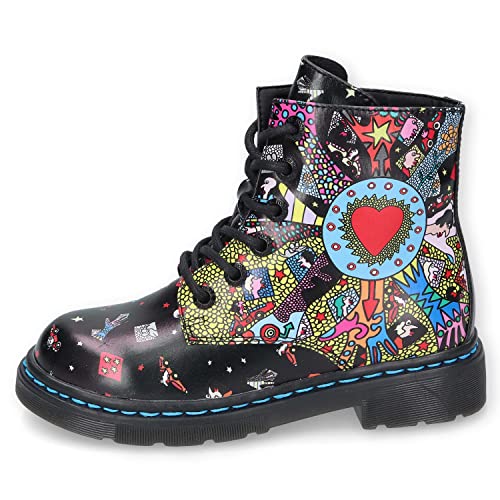 Dockers by Gerli 49SP711 Stiefelette, schwarz/Multi, 35 EU von Dockers by Gerli