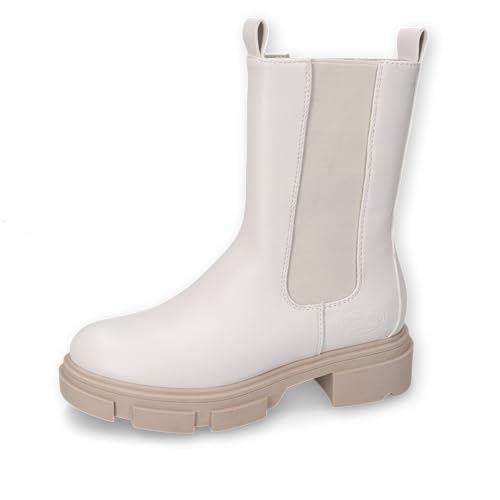 Dockers by Gerli Damen Chelsea Boots, Frauen Stiefeletten,uebergangsstiefel,Schlupfstiefel,flach,Stiefel,Bootee,Booties,offweiss,41 EU von Dockers by Gerli