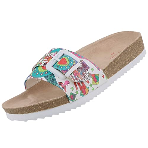 Dockers by Gerli Damen 50OG201 Slipper, Weiss/Multi, 37 EU von Dockers by Gerli