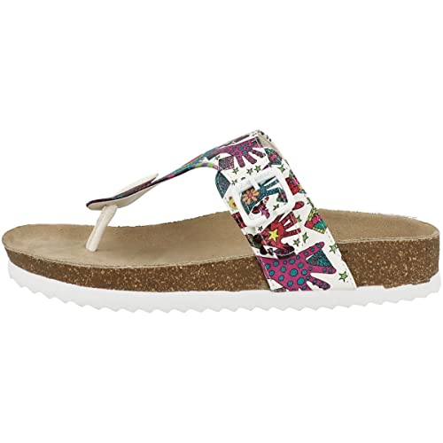 Dockers by Gerli Damen 50OG207 Slipper, Weiss/Multi, 39 EU von Dockers by Gerli