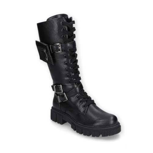 Dockers by Gerli Damen Schnürstiefel, Frauen Stiefeletten,uebergangsstiefel,schnürboots,langschaftstiefel,schnürung,schwarz,38 EU von Dockers by Gerli