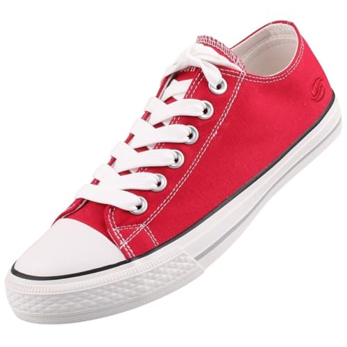 Dockers by Gerli Damen Canvas Sneaker Dunkelrot EU 36 von Dockers by Gerli