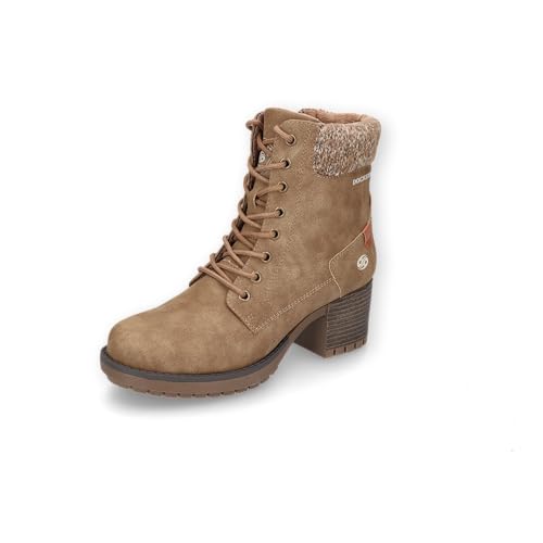 Dockers by Gerli Damen Combat Boots, Frauen Stiefeletten,Booties,halbstiefel,Kurzstiefel,uebergangsschuhe,uebergangsstiefel,tan,36 EU von Dockers by Gerli