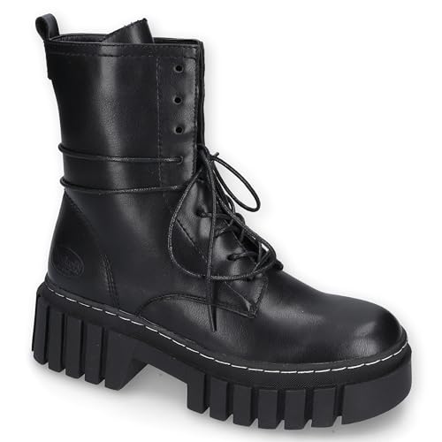 Dockers by Gerli Damen Combat Boots, Frauen Stiefeletten,uebergangsschuhe,uebergangsstiefel,schnürstiefel,Stiefel,Bootee,schwarz,42 EU von Dockers by Gerli